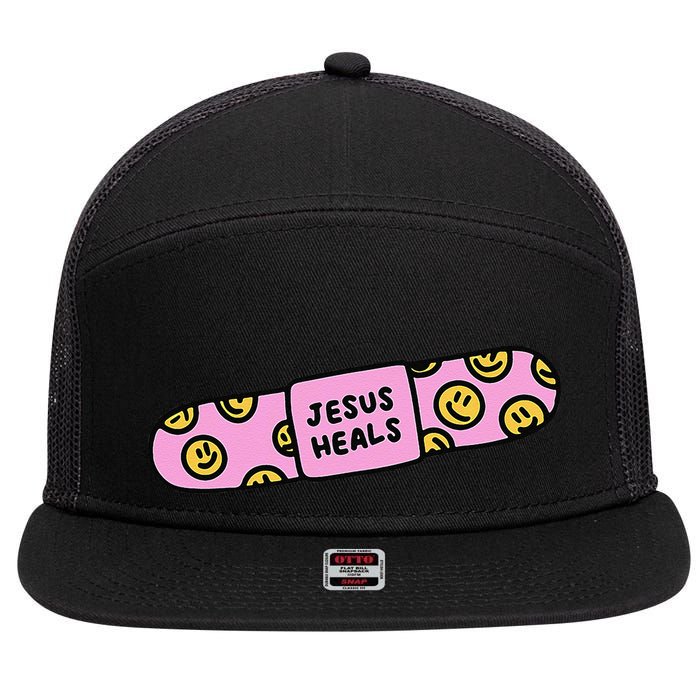 Funny Christian Faith Healer Healing 7 Panel Mesh Trucker Snapback Hat