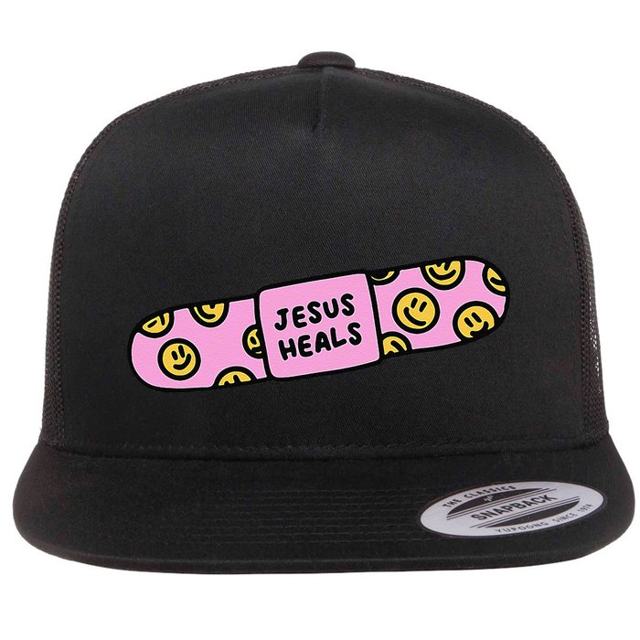 Funny Christian Faith Healer Healing Flat Bill Trucker Hat