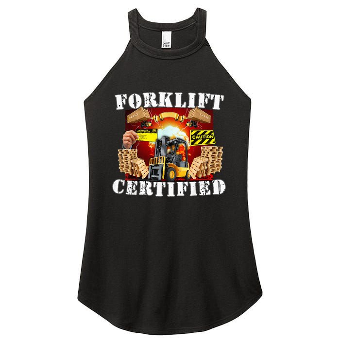 Forklift Certified Funny Forklift Oddly Specific Meme Women's Perfect Tri Rocker Tank