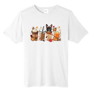 Fall Coffee French Bulldog Halloween Outfit For Fall Season Tall Fusion ChromaSoft Performance T-Shirt