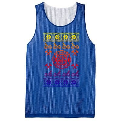 Firefighter Christmas Fire Departt Fire Gift Mesh Reversible Basketball Jersey Tank