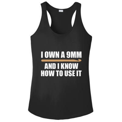 Funny Crochet For  9mm Crochet Hook Yarn Crocheter Ladies PosiCharge Competitor Racerback Tank