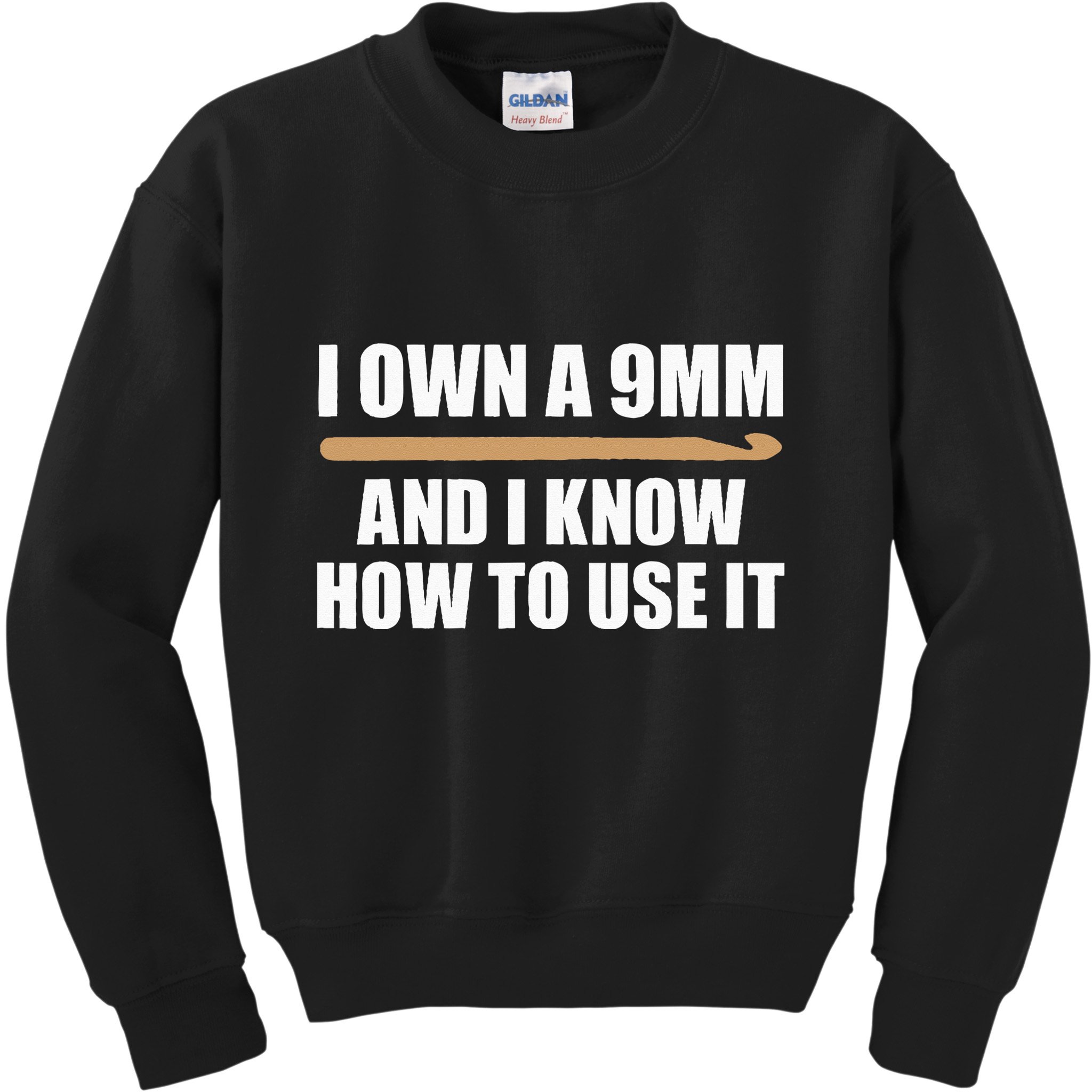 Funny Crochet For  9mm Crochet Hook Yarn Crocheter Kids Sweatshirt