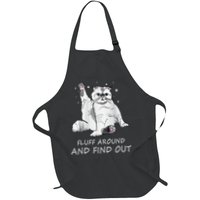 Funny Cat Fluff Around And Find Out Full-Length Apron With Pockets