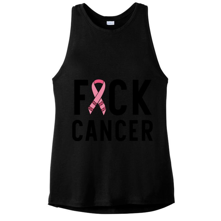 Fuck Cancer Ladies PosiCharge Tri-Blend Wicking Tank
