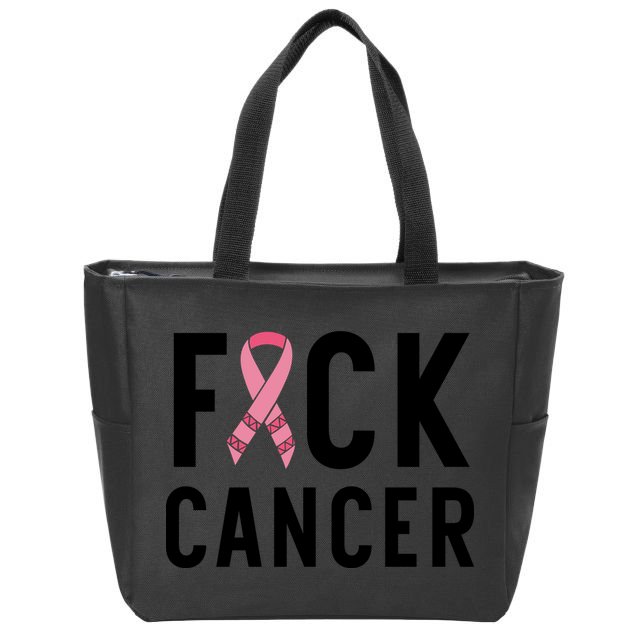 Fuck Cancer Zip Tote Bag