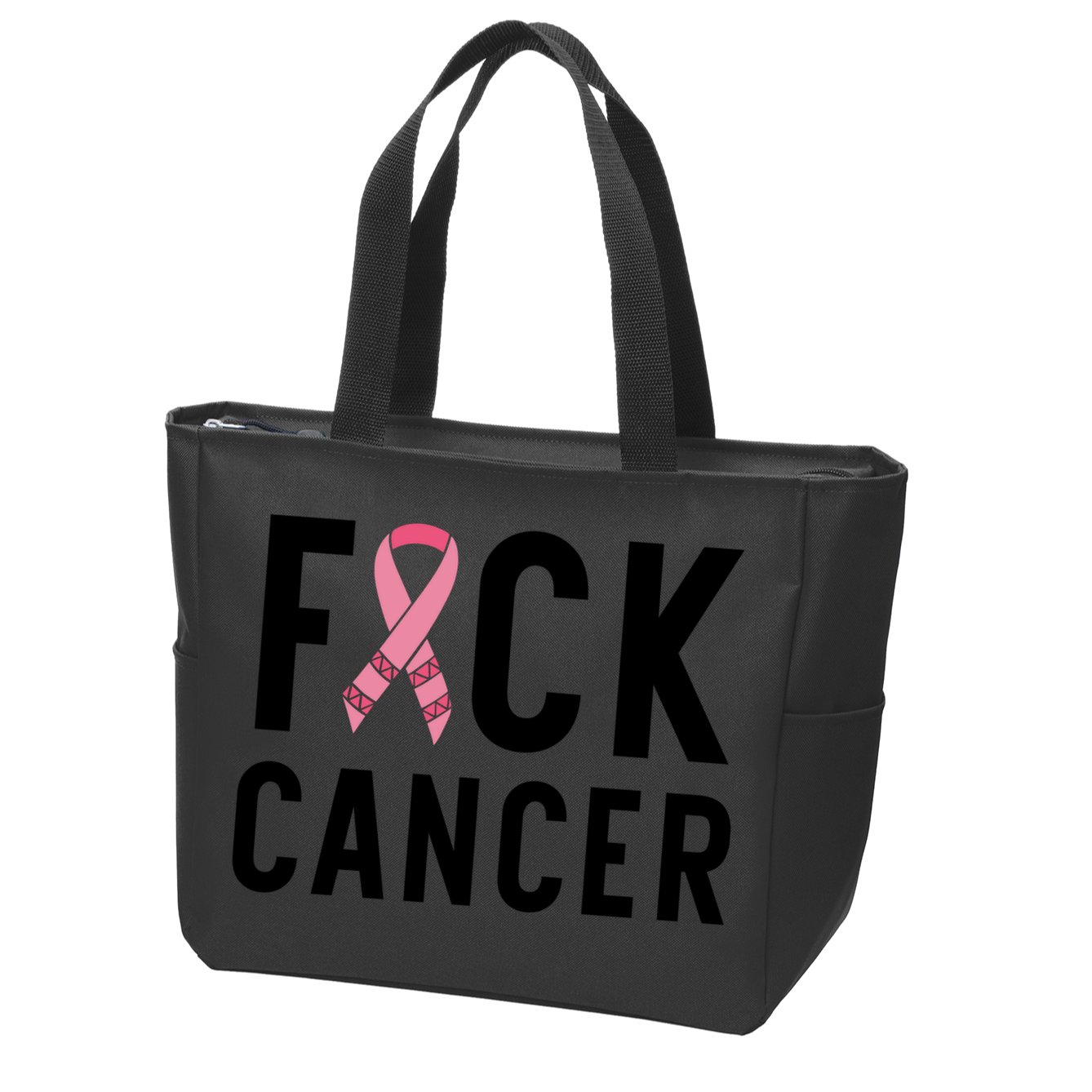 Fuck Cancer Zip Tote Bag