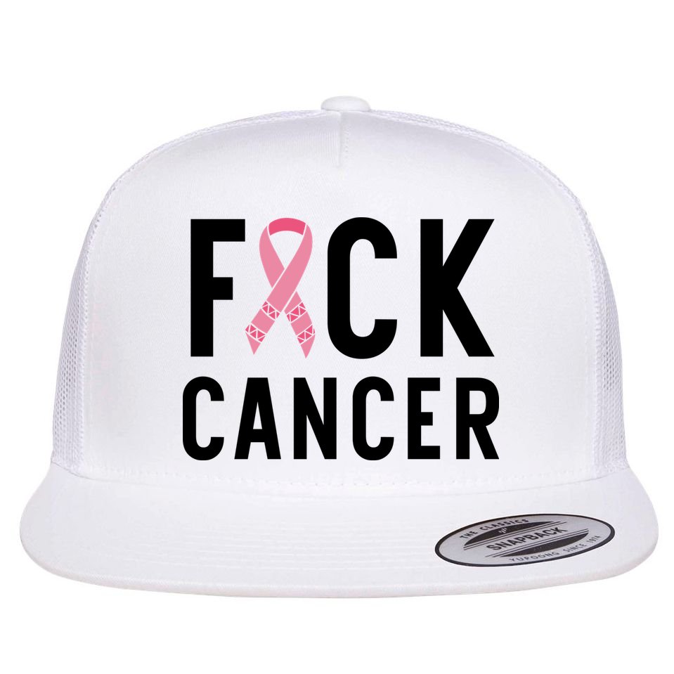 Fuck Cancer Flat Bill Trucker Hat