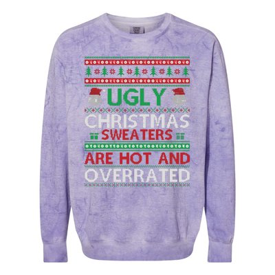 Funny Christmas For Ugly Sweater Party Colorblast Crewneck Sweatshirt