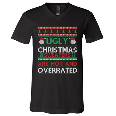 Funny Christmas For Ugly Sweater Party V-Neck T-Shirt