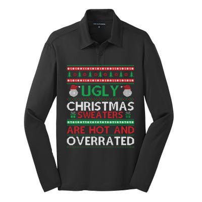 Funny Christmas For Ugly Sweater Party Silk Touch Performance Long Sleeve Polo