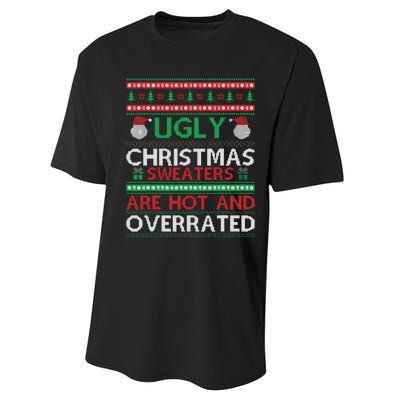 Funny Christmas For Ugly Sweater Party Performance Sprint T-Shirt