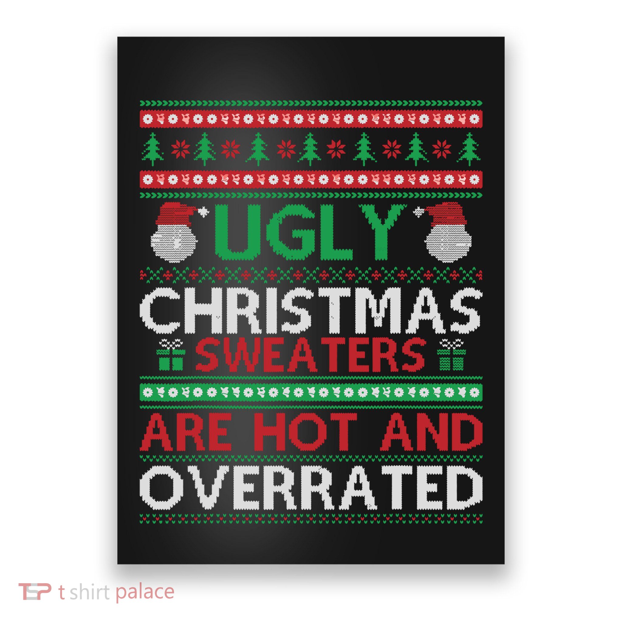 Funny Christmas For Ugly Sweater Party Poster