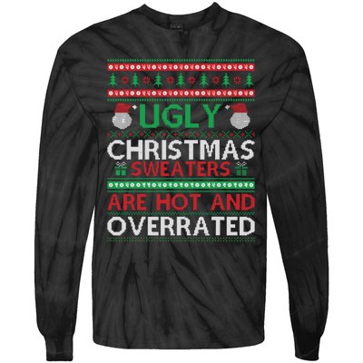 Funny Christmas For Ugly Sweater Party Tie-Dye Long Sleeve Shirt