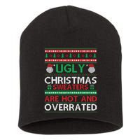 Funny Christmas For Ugly Sweater Party Short Acrylic Beanie