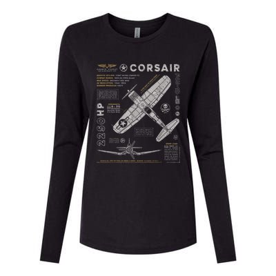 F4U Corsair Womens Cotton Relaxed Long Sleeve T-Shirt