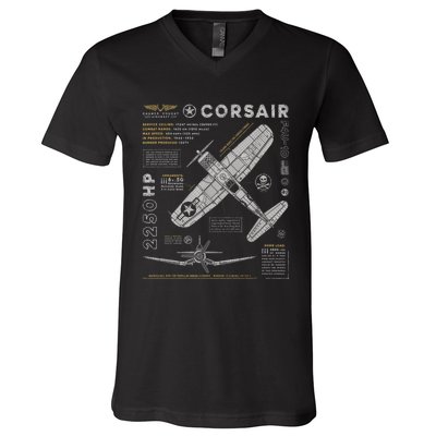 F4U Corsair V-Neck T-Shirt