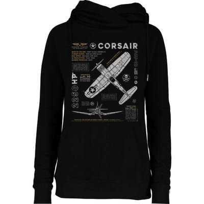 F4U Corsair Womens Funnel Neck Pullover Hood