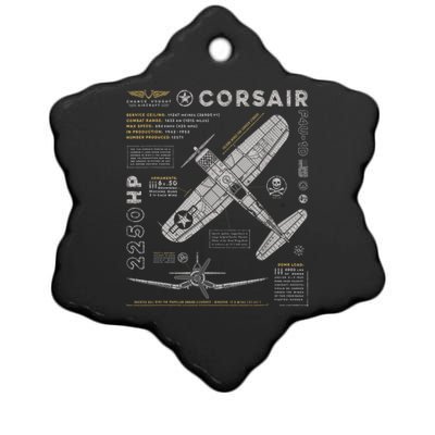 F4U Corsair Ceramic Star Ornament