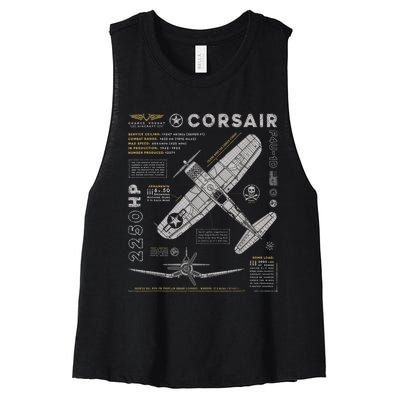 F4U Corsair Women's Racerback Cropped Tank