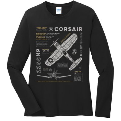 F4U Corsair Ladies Long Sleeve Shirt