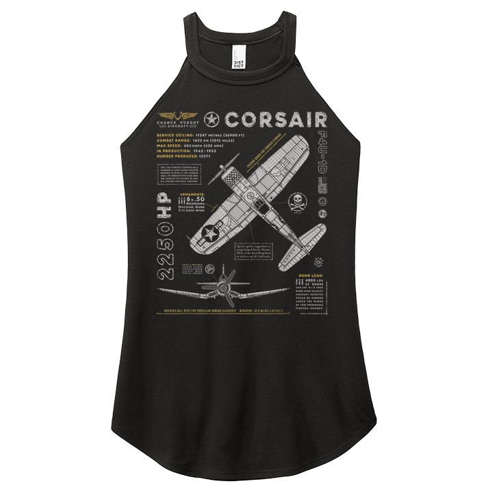 F4U Corsair Women's Perfect Tri Rocker Tank