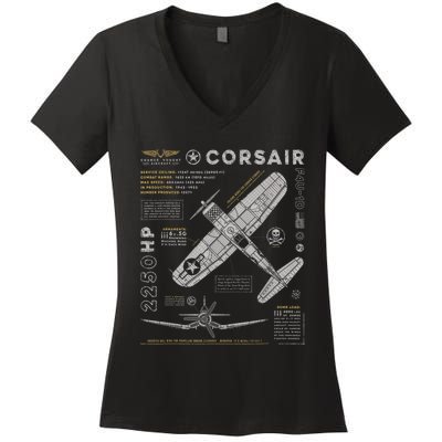 F4U Corsair Women's V-Neck T-Shirt