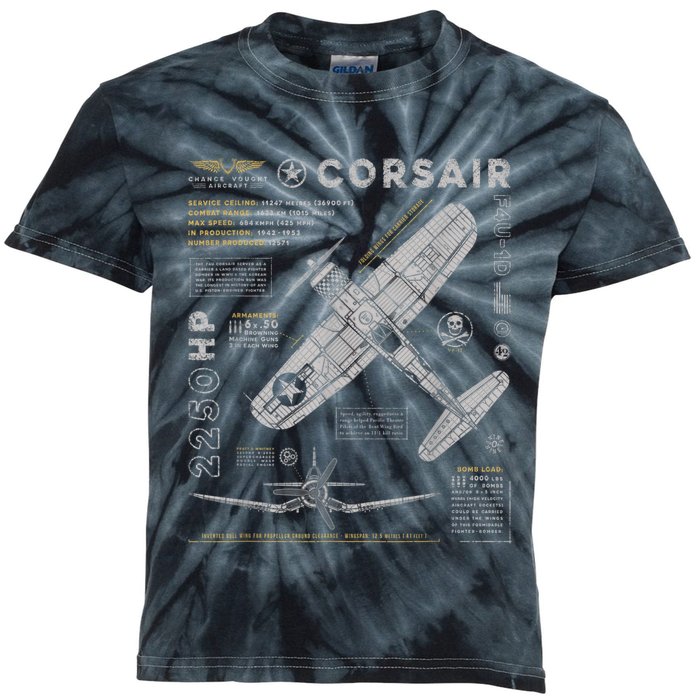 F4U Corsair Kids Tie-Dye T-Shirt