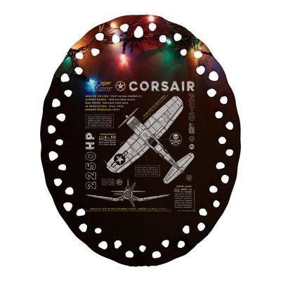 F4U Corsair Ceramic Oval Ornament