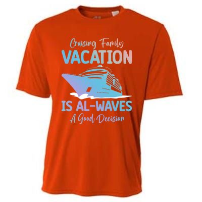 Funny Cruising Family Vacation Cruiser Cruise Ship Gift Cooling Performance Crew T-Shirt