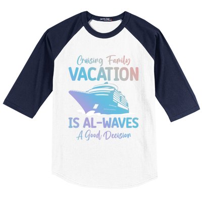 Funny Cruising Family Vacation Cruiser Cruise Ship Gift Baseball Sleeve Shirt