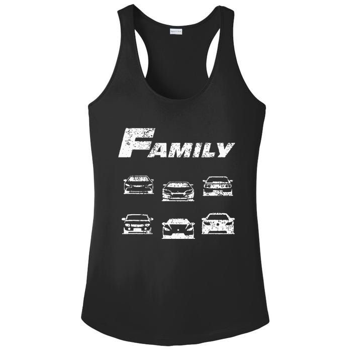 Fast Car Family Funny Ladies PosiCharge Competitor Racerback Tank