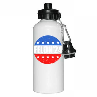 Felon24 Convicted Felon Funny Pro Trump 2024 Aluminum Water Bottle