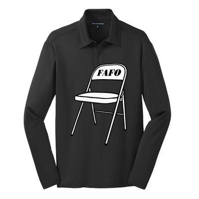 Folding Chair Fafo Alabama Meme Boat Brawl Funny Silk Touch Performance Long Sleeve Polo