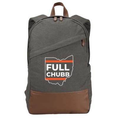 Full Chubb Football Funny Chubbhub Football Teams Cleveland Cotton Canvas Backpack