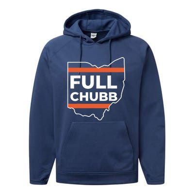 Full Chubb Football Funny Chubbhub Football Teams Cleveland Performance Fleece Hoodie