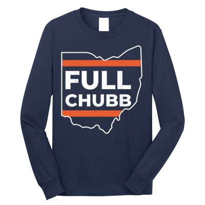 Full Chubb Football Funny Chubbhub Football Teams Cleveland Long Sleeve Shirt