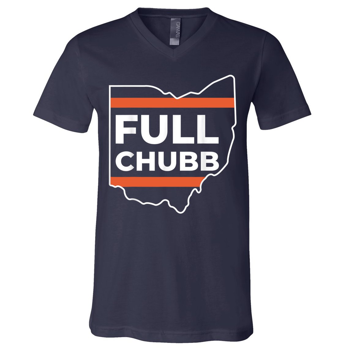 Full Chubb Football Funny Chubbhub Football Teams Cleveland V-Neck T-Shirt