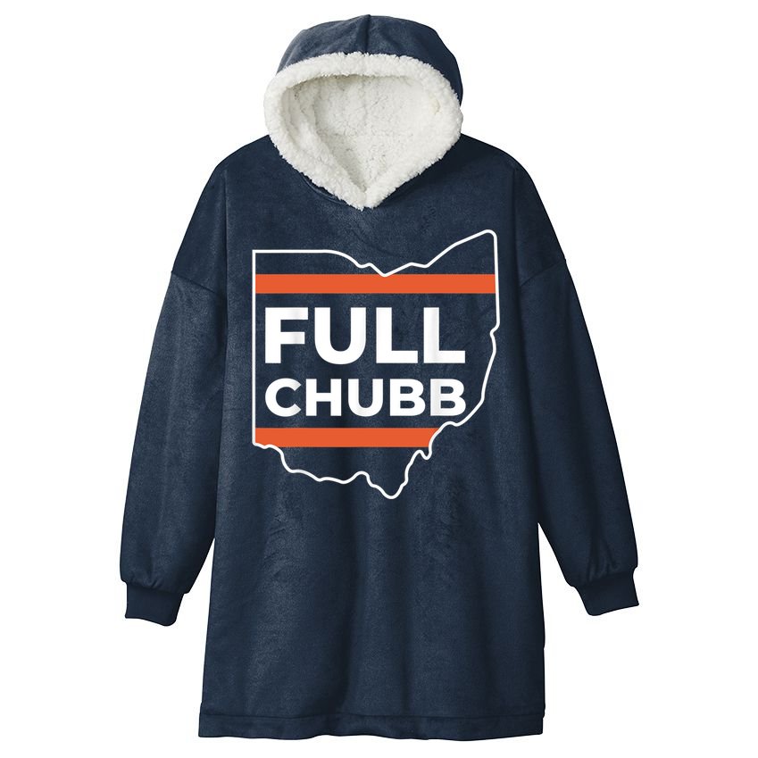 Full Chubb Football Funny Chubbhub Football Teams Cleveland Hooded Wearable Blanket