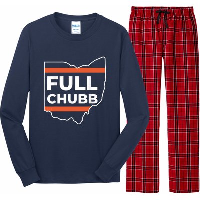 Full Chubb Football Funny Chubbhub Football Teams Cleveland Long Sleeve Pajama Set