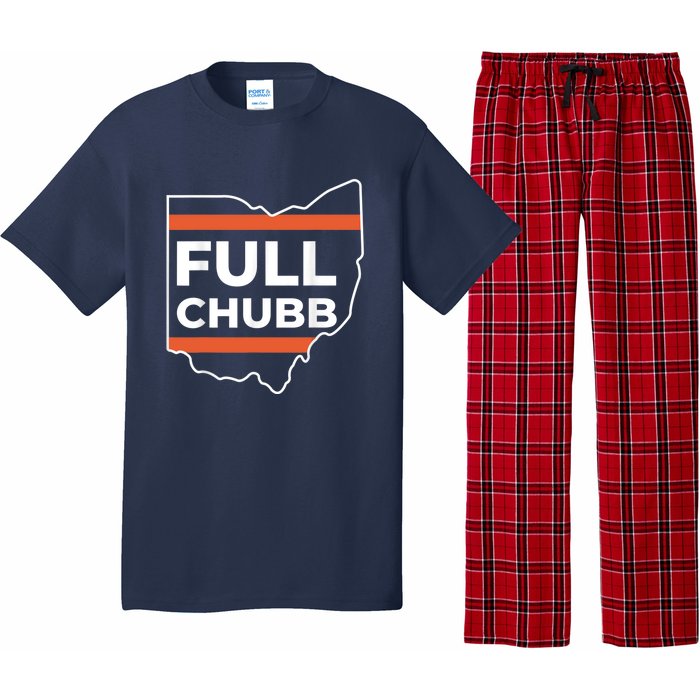 Full Chubb Football Funny Chubbhub Football Teams Cleveland Pajama Set