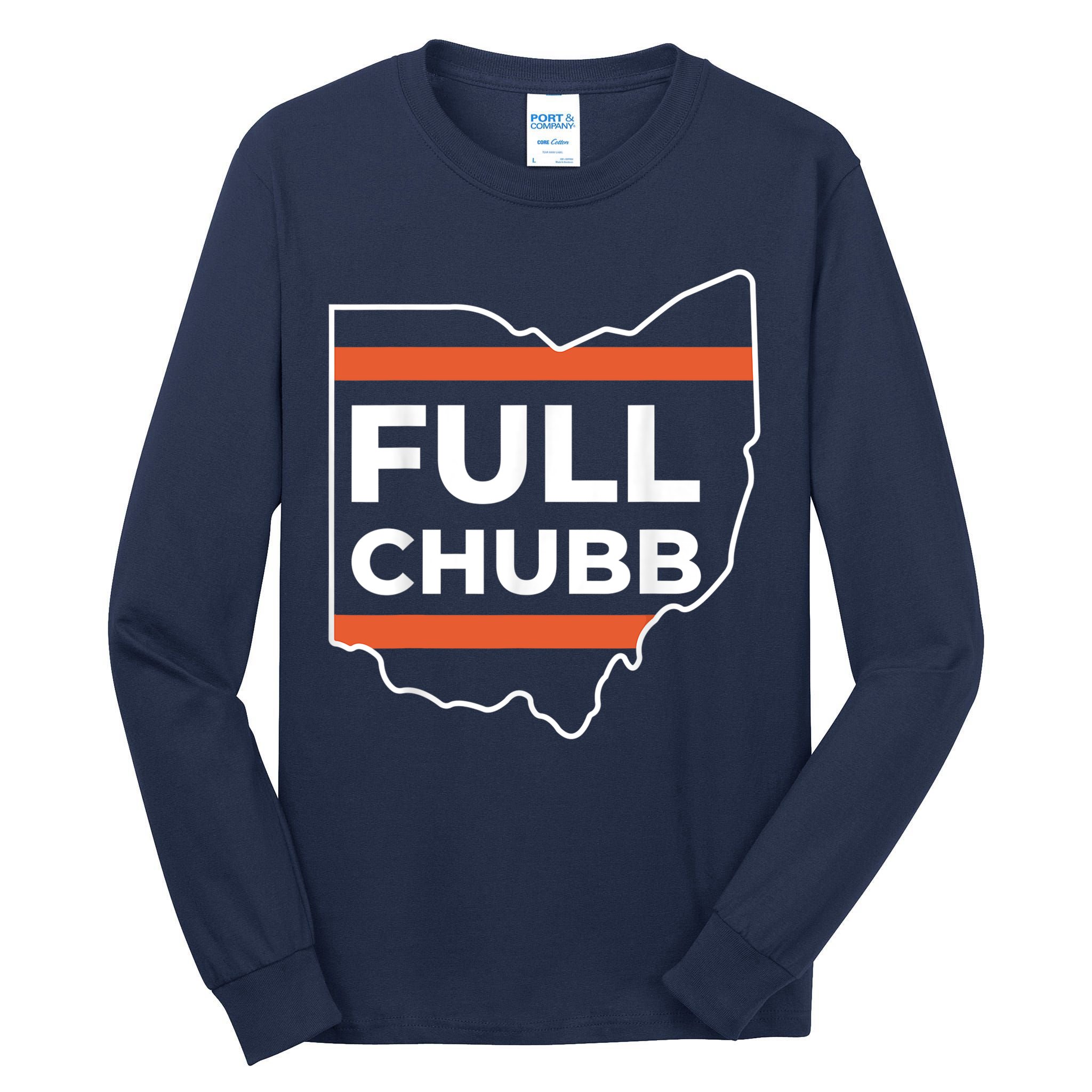 Full Chubb Football Funny Chubbhub Football Teams Cleveland Tall Long Sleeve T-Shirt