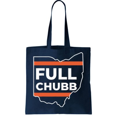 Full Chubb Football Funny Chubbhub Football Teams Cleveland Tote Bag