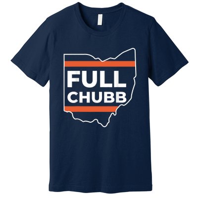 Full Chubb Football Funny Chubbhub Football Teams Cleveland Premium T-Shirt