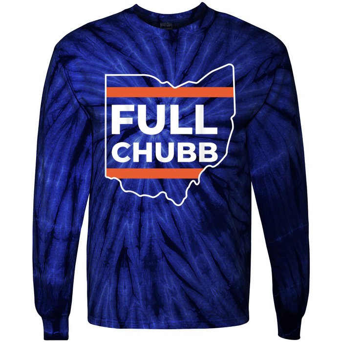 Full Chubb Football Funny Chubbhub Football Teams Cleveland Tie-Dye Long Sleeve Shirt