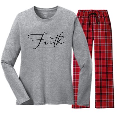 Faith Christian Women's Long Sleeve Flannel Pajama Set 