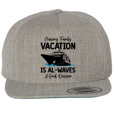 Funny Cruising Family Vacation Cruiser Cruise Ship Gift Wool Snapback Cap