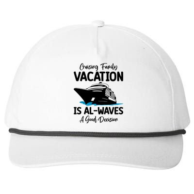 Funny Cruising Family Vacation Cruiser Cruise Ship Gift Snapback Five-Panel Rope Hat