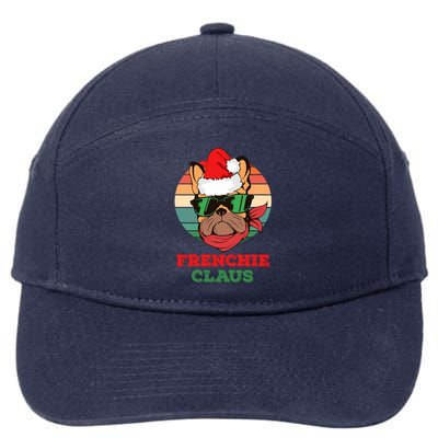 Frenchie Claus Funny Santa Claus French Bulldog Christmas Gift 7-Panel Snapback Hat