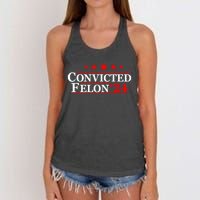 Felon24 Convicted Felon Funny Pro Trump 2024 Women's Knotted Racerback Tank